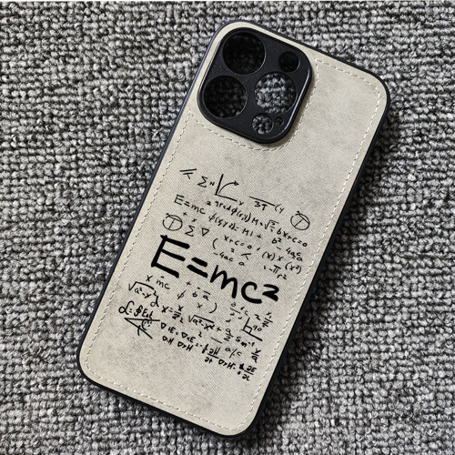 生活大爆炸谢耳朵质能方程式e=mc2布纹手机壳适用iphone16promax苹果15华为mate70荣耀90小米15红米K80一加13