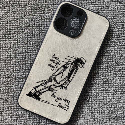 致敬迈克尔杰克逊周边布纹手机壳适用iphone16PROMAX苹果华为P70小米15红米K70iqoo13一加ACEIQOONEO9z9turbo