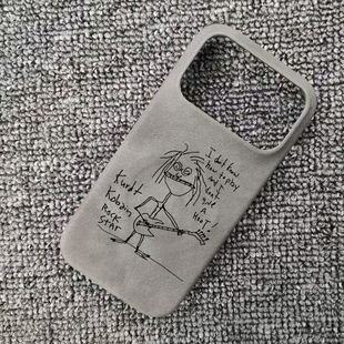 科特柯本摇滚涅槃乐队周边肤感羊巴皮磁吸手机壳适用于iphone17pro苹果华为小米15红米三星S25一加15荣耀500