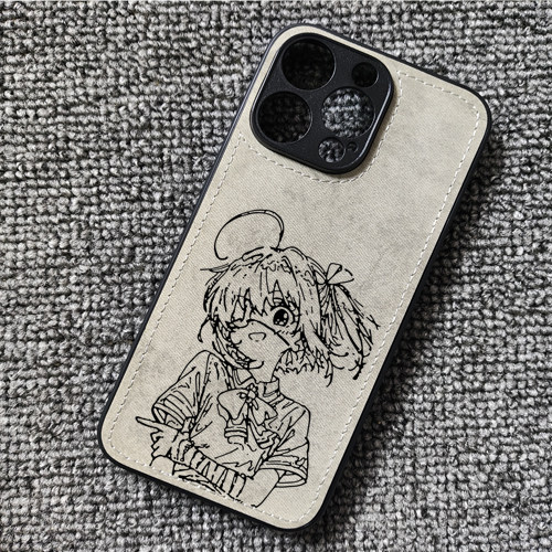 素描中二病也要谈恋爱小鸟游六花周边布纹手机壳适用iphone16苹果15华为荣耀小米14红米K80一加ace5iqooneo10