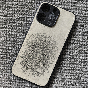 线稿杀戮尖塔2游戏故障机器人周边布纹手机壳适用iphone17苹果华为mate60荣耀500小米17红米K90一加13iqoo15