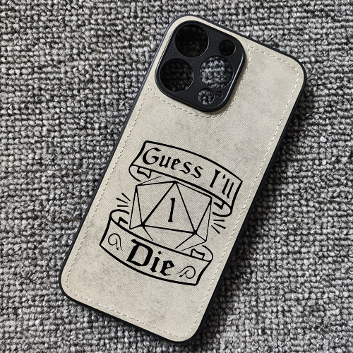 D20骰子我猜我会DIE布纹手机壳适用iphone16pro苹果17华为mate80荣耀600小米13红米K90一加13iqooneo10VIVO