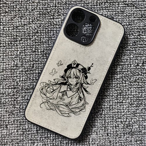 原神 胡桃游戏周边布纹手机壳适用iphone16promax苹果17华为mate70pro荣耀90小米14红米K80一加ace5iqooneo11