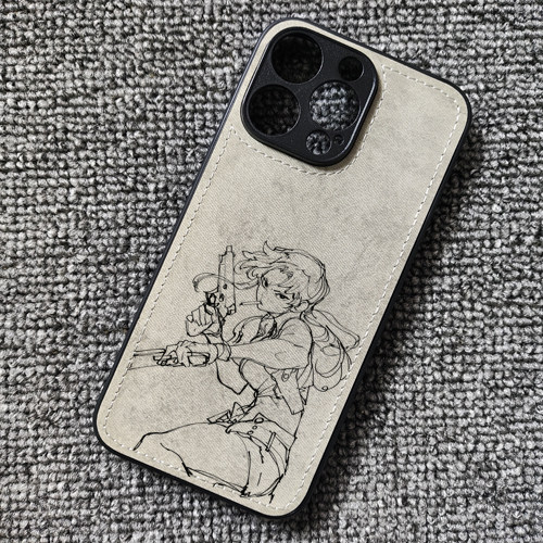 黑礁莱薇动漫周边布纹手机壳适用iphone16pro苹果17华为mate60荣耀winRT小米17红米K90一加13iqoo15findx9