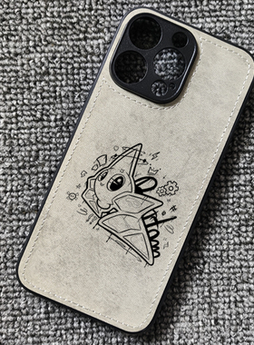 宝可梦洛托姆动漫周边布纹手机壳适用iphone17promax苹果16华为mate60小米17红米K80至尊iqoo13一加13Toppo