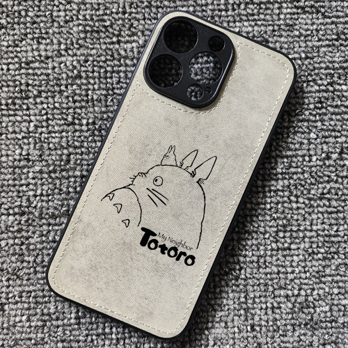 宫崎骏龙猫布纹手机壳适用iphone16P苹果15华为P70MATE60小米14红米K70Eiqoo13一加ACE3OPPOvivox200IQOONEO9