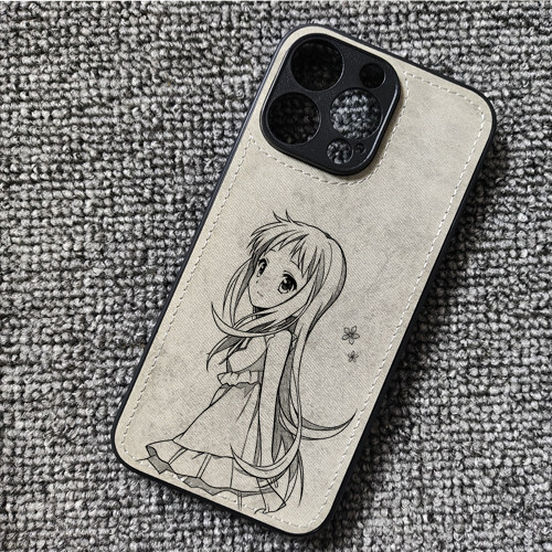 未闻花名 面码 芽衣子那朵花周边布纹手机壳适用iphone17p苹果华为mate80小米15红米K90一加13iqoo15vivoOPPO