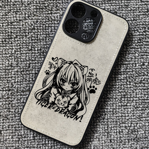 龙与虎逢坂大河动漫周边布纹手机壳适用iphone16苹果17华为mate80荣耀win小米17红米K90一加15ace6至尊iqoo13