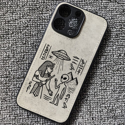 埃及法老外星人UFO周边布纹手机壳适用iphone17promax苹果16华为mate70荣耀WIN小米15红米K90一加13iqooneo11