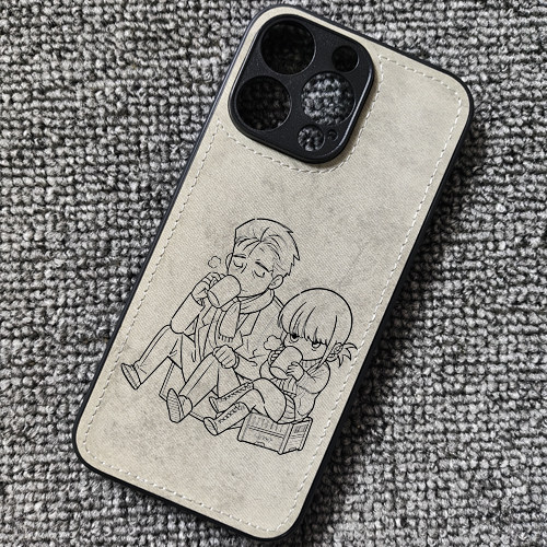 在超市后门邂逅的两个人周边布纹手机壳适用iphone16苹果17华为mate60pro荣耀90小米15一加ace6红米k80iqoo13