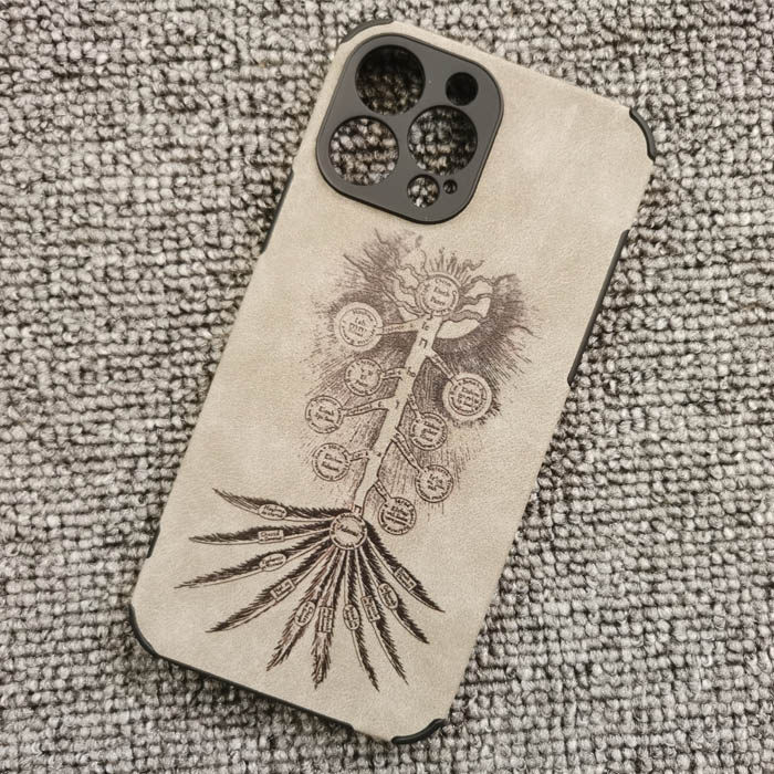 eva鹿绒皮手机壳苹果动漫