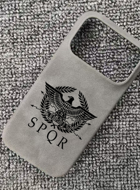 罗马帝国鹰权杖旗帜标志SPQR肤感羊巴皮磁吸手机壳适用于iphone17苹果华为P70小米红米三星S25一加15荣耀500