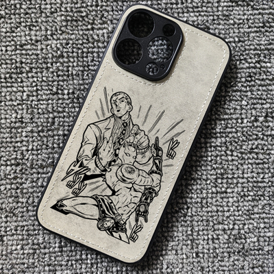 吉良吉影jojo杀手皇后周边布纹手机壳适用iphone17苹果16pro华为p70荣耀400小米17红米K90一加13iqoo15ACE5