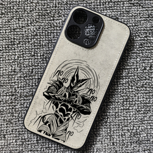 一拳超人饿狼动漫周边布纹手机壳适用iphone17苹果16红米k90小米17华为mate70荣耀400一加13iqoo15findx8vivo