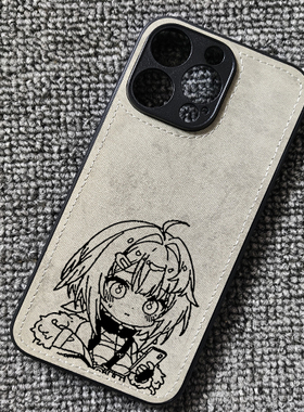 明日方舟 羽毛笔周边布纹手机壳适用iphone16苹果15华为mate70proNOVA14小米14红米K80至尊iqoo12一加13vivo