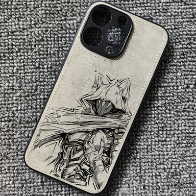 无畏契约幽影线稿游戏周边布纹手机壳适用iphone17p苹果16华为mate60pro小米14红米K80至尊iqooneo11一加ace5