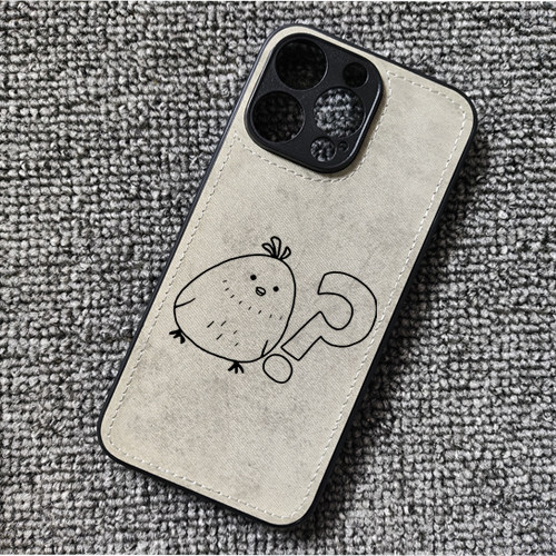 怪物猎人鸡表情包问号搞笑周边布纹手机壳适用iphone16苹果15华为P70荣耀400小米14红米K80一加ace5iqooneo10