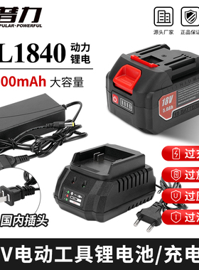 18V电动工具配件锂电池多用款 4000mAh大容量 锂电池专用充电器