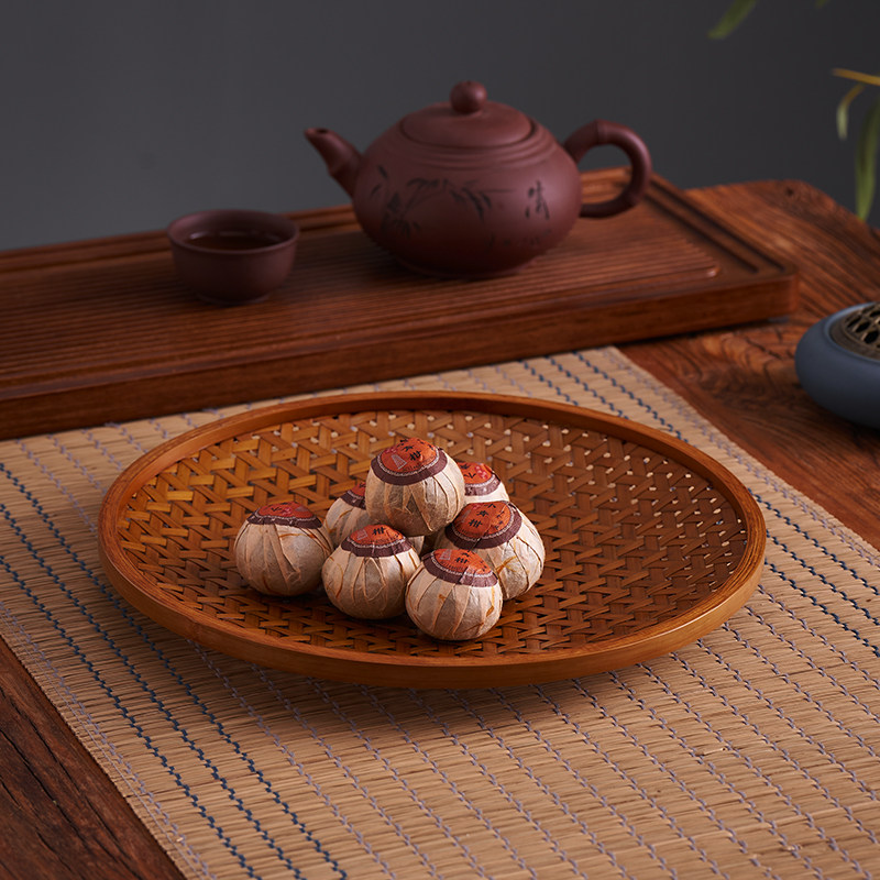 手工竹编茶盘家用零食干果托盘桌面茶具收纳筐簸箕茶叶晾晒筛茶杯,特色手工艺,竹编/竹雕,淘宝优惠券,粉丝福利购,淘宝优惠卷