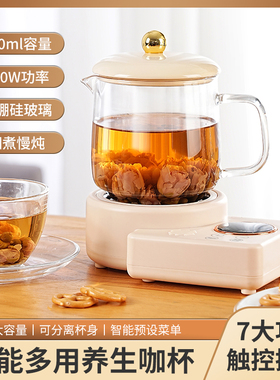 新款多功能养生杯办公室迷你煮茶壶家用小型养生壶分体式玻璃水壶