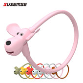 SUSEMSE多吉Dorjee卡通小狗造型自行车防盗钢缆锁ins风时尚 硅胶锁