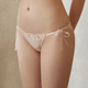 BELA 女 低腰棉裆透气网纱内裤 DOLCA 蝴蝶结性感绑带蕾丝三角裤