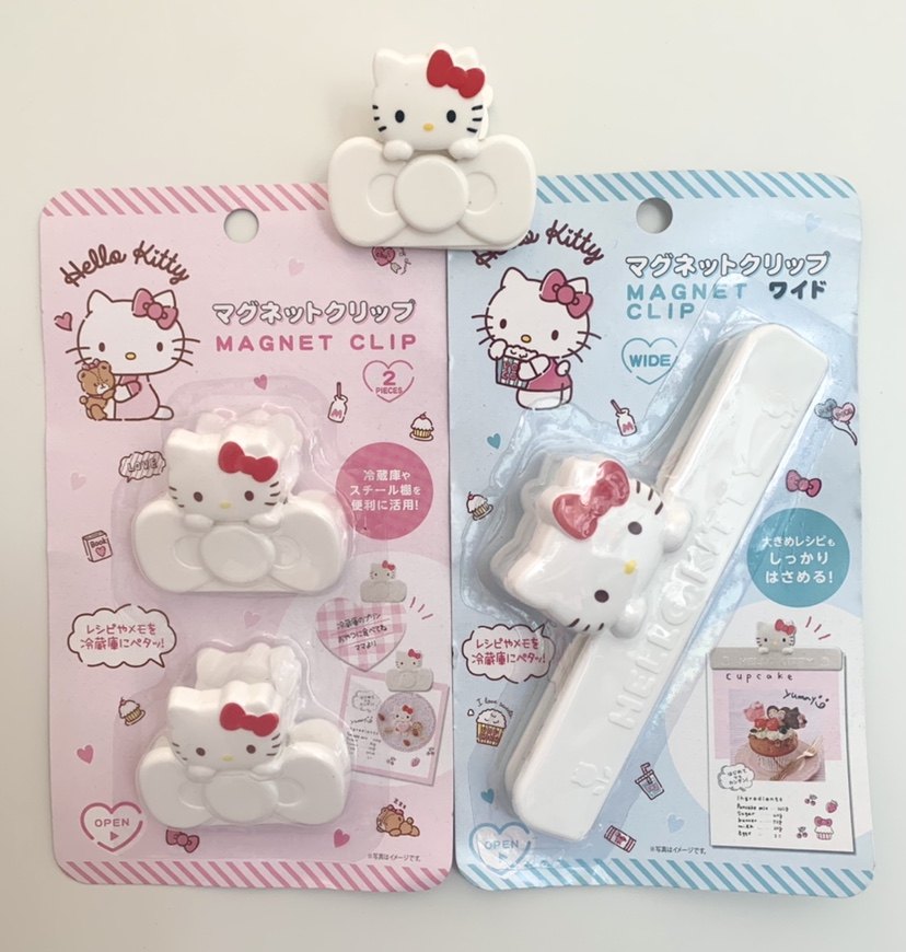 日本三丽鸥大hellokitty凯蒂猫冰箱贴便签夹子密封夹封口夹食品夹