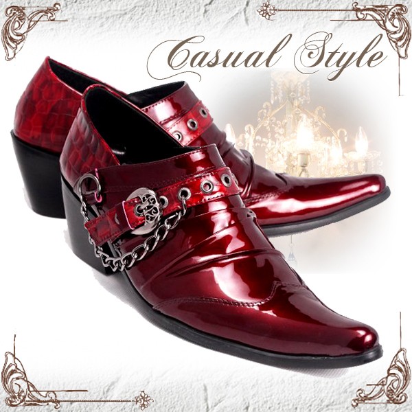 日本非主流舞台增高牛皮演出鞋