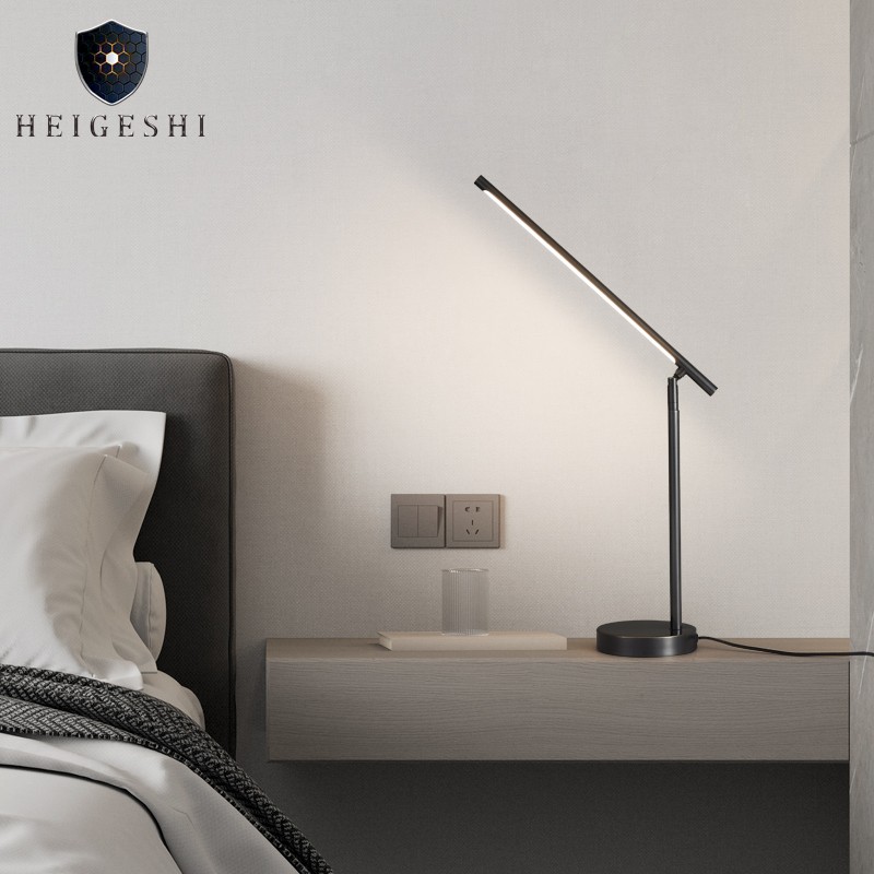 全铜高档书房办公桌台灯创意简约现代设计师轻奢极简卧室床头灯
