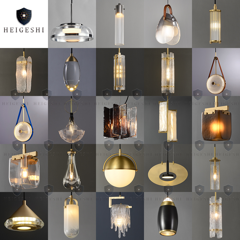 意式极简全铜床头吊灯过道灯后现代轻奢高端大气饭厅吧台餐厅吊灯