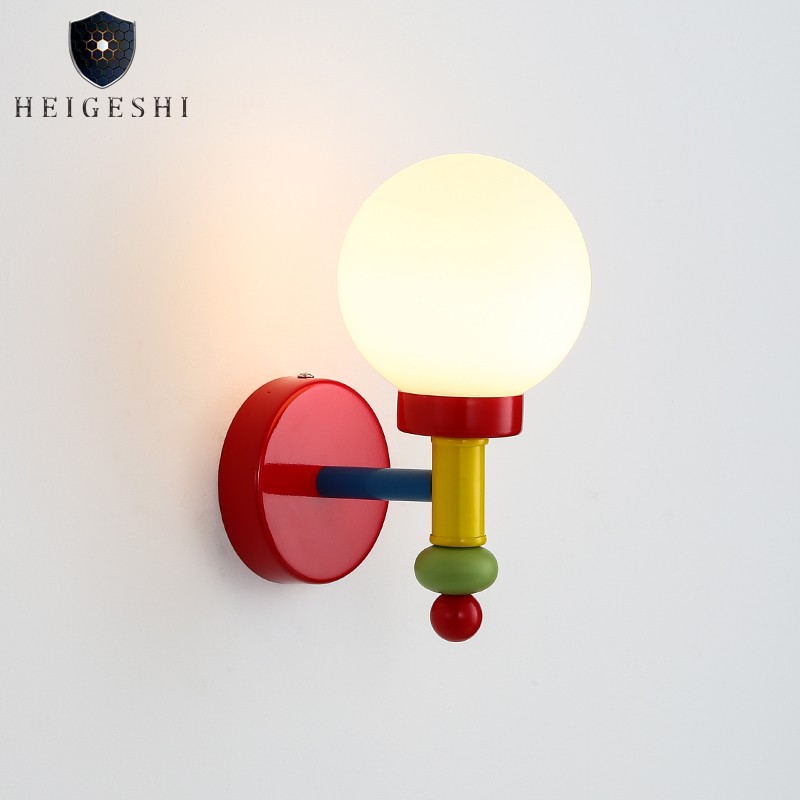 中古vintage卧室床头壁灯多巴胺彩色创意氛围灯 孟菲斯儿童房吊灯
