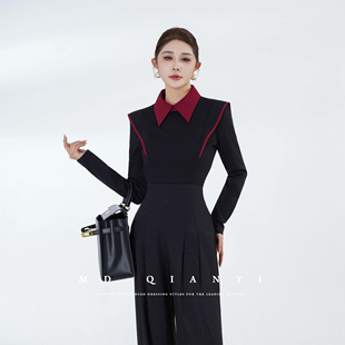 款 2025冬季 设计感撞色设计感显瘦上衣 云感甜豆 MD千亿