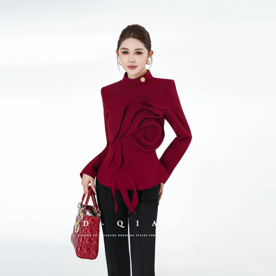 MD千亿【繁星玫瑰】2025冬季款百搭时尚修身显瘦长袖上衣