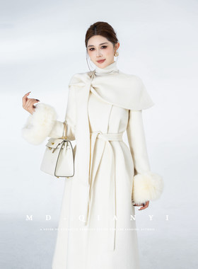 MD千亿【素雪雅裳】2026冬季轻奢百搭慵懒风厚款羊毛毛呢外套