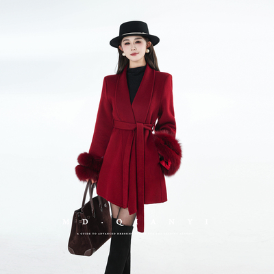 MD千亿【尘暖归林】2025冬季气质时尚通勤休闲百搭简约毛呢外套