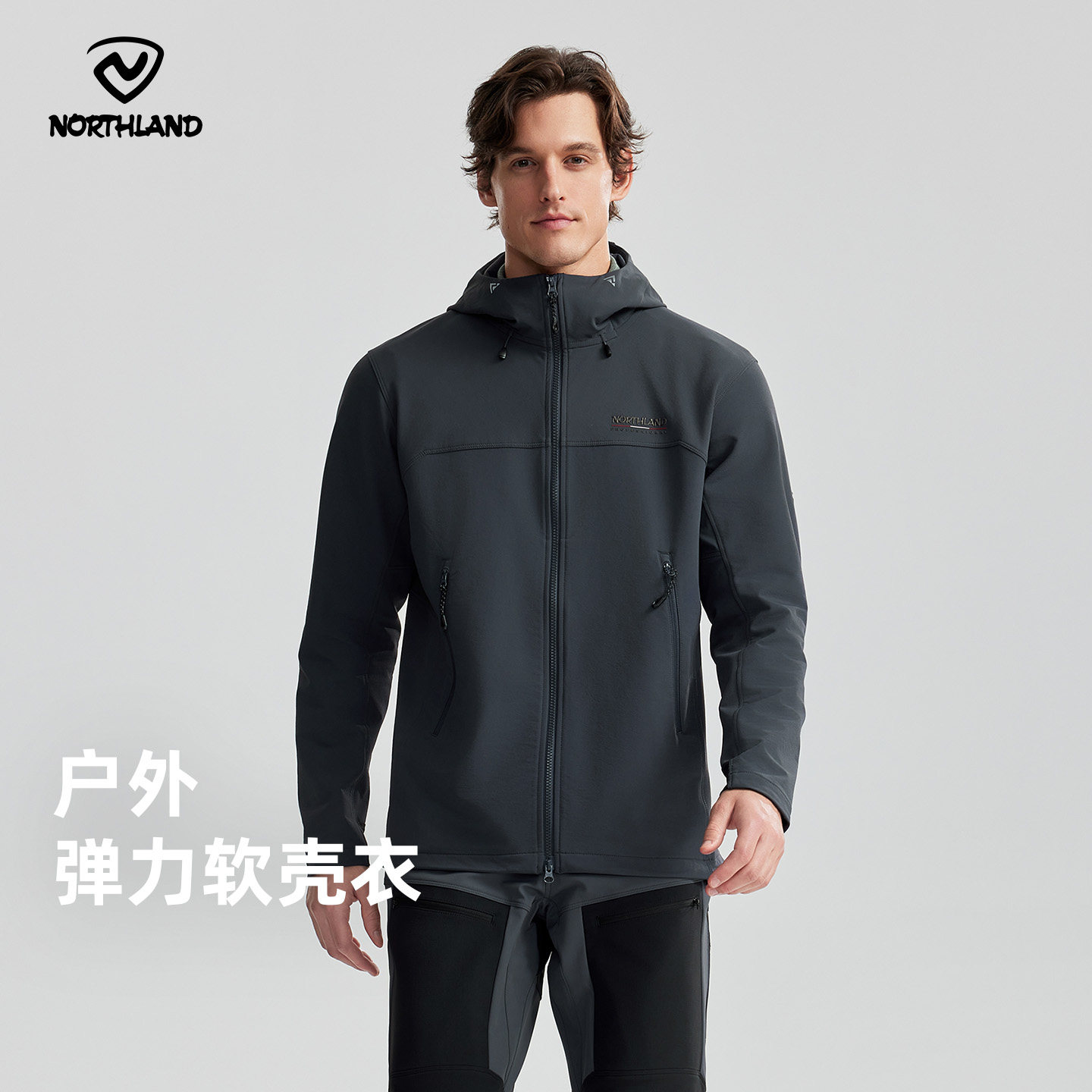 【波齐II LT】诺诗兰26男春季户外耐磨软壳徒步登山运动外套