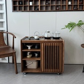 全实木多功能现代简约喝茶桌家用客厅沙发旁小茶柜阳台功夫泡茶台