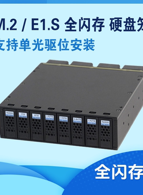 E1.S硬盘笼 M.2硬盘盒 全闪NAS 光驱位硬盘笼 热插拔 存储扩展