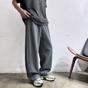dafee25fw秋冬新款 潮 男闊腿休閑褲 重磅厚實(shí)扎染立體側(cè)織帶香蕉褲