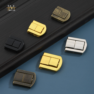 仿古古铜木盒礼盒酒盒锁扣包装扣装饰小方扣铰链