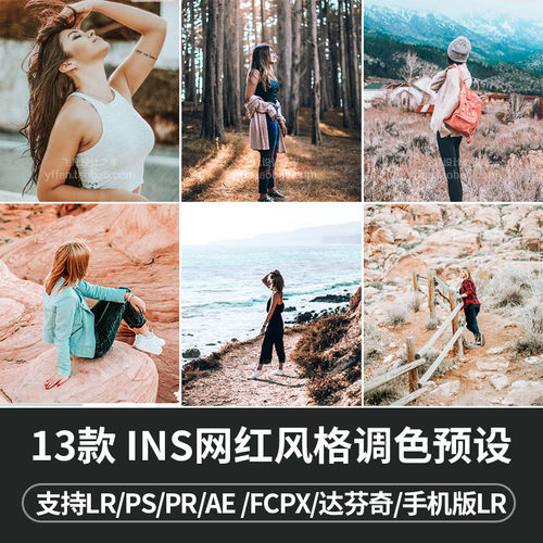L013-LR预设INS网红服装肖像PR/FCPX/达芬奇/LUT手机滤镜/PS动作