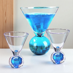 玻璃杯高级感漂亮 精致微醺小酒杯圆球底杯子稀奇古怪儿童艺术