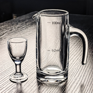 加厚水晶玻璃白酒杯分酒器小酒杯一壶一杯10亳升杯子高级感家用