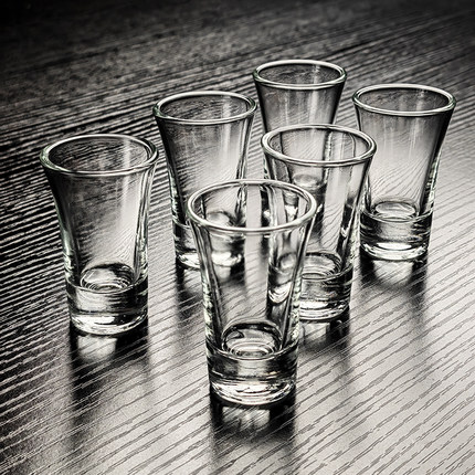 20ml克毫升4钱四钱玻璃小酒杯喝白酒杯酒盅shot一口杯子高端精致