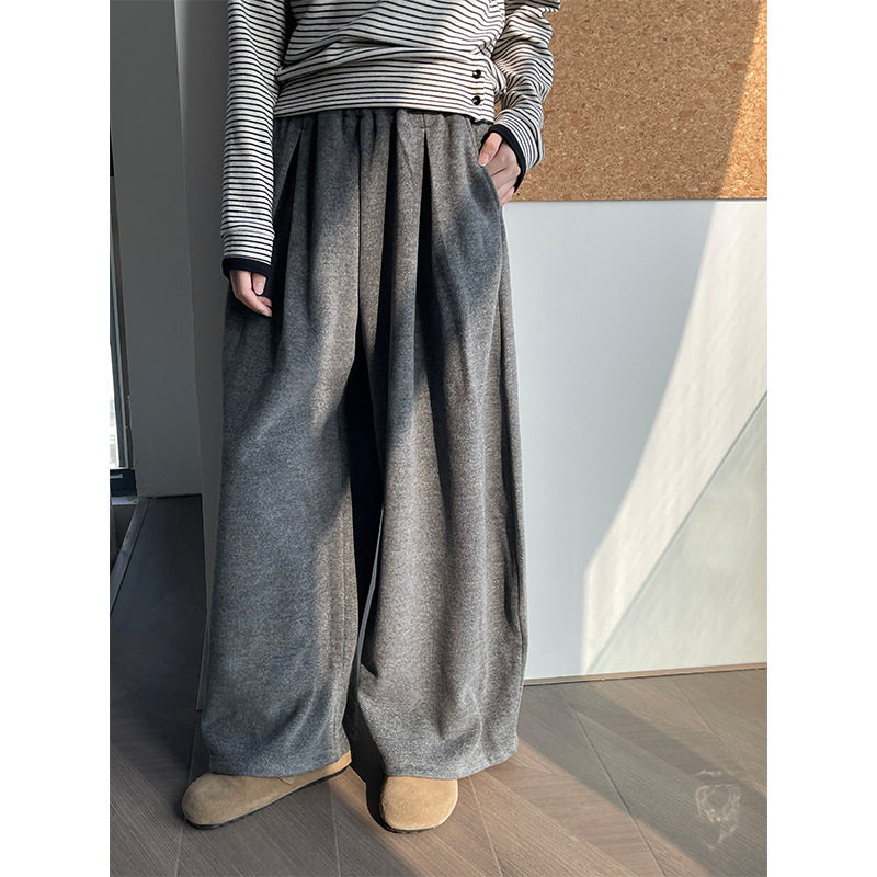 滔川  本期必入！感百搭加绒糯米阔腿裤女高腰休闲长裤d26606,女装/女士精品,休闲裤,淘宝优惠券,粉丝福利购,淘宝优惠卷