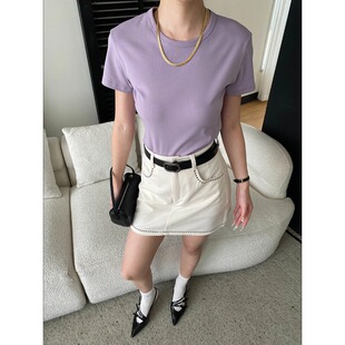 T恤 司南 基础纯色百搭正肩圆领短袖 多色经典 SN8738 博主自留款