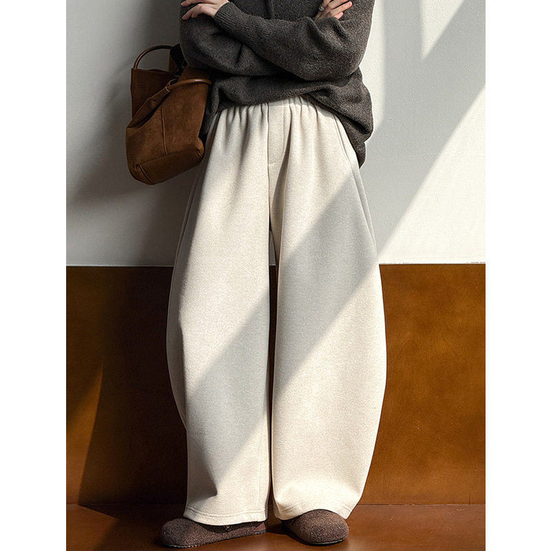 橘芷秋冬新款百搭糯米裤休闲长裤百搭宽松保暖羊毛裤子女25827,女装/女士精品,休闲裤,淘宝优惠券,粉丝福利购,淘宝优惠卷