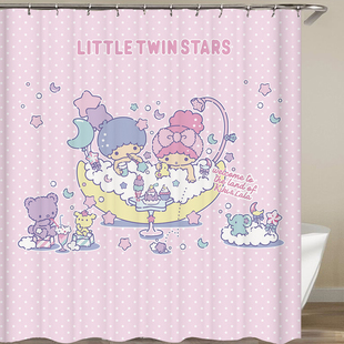 卡通装 star柜门遮挡帘子 饰挂布双子星浴帘卫生间挡水洗澡帘twin