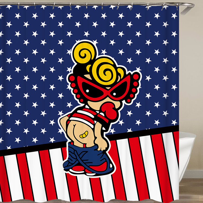 挡水洗澡帘遮光帘浴帘黑超奶嘴超人bb窗帘子柜门遮挡帘子装饰挂布