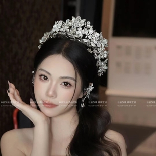 皇冠头饰新款 减龄大气高级新娘婚礼造型王冠生日礼物17256 韩式
